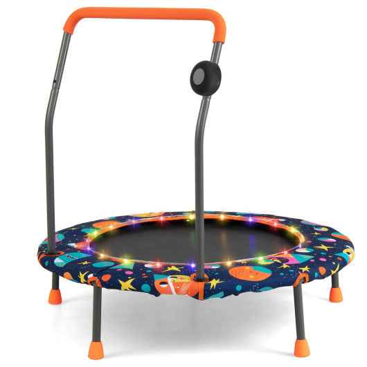 36 Inch Mini Trampoline with Colorful LED Lights and Bluetooth Speaker-Multicolor VYSN Default Title Default Title-