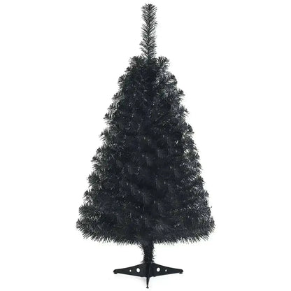 36 Inch Unlit Artificial Christmas Mini Tree with Plastic Stand-Green Cartsfy Inc.