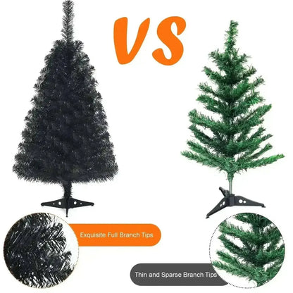36 Inch Unlit Artificial Christmas Mini Tree with Plastic Stand-Green Cartsfy Inc.