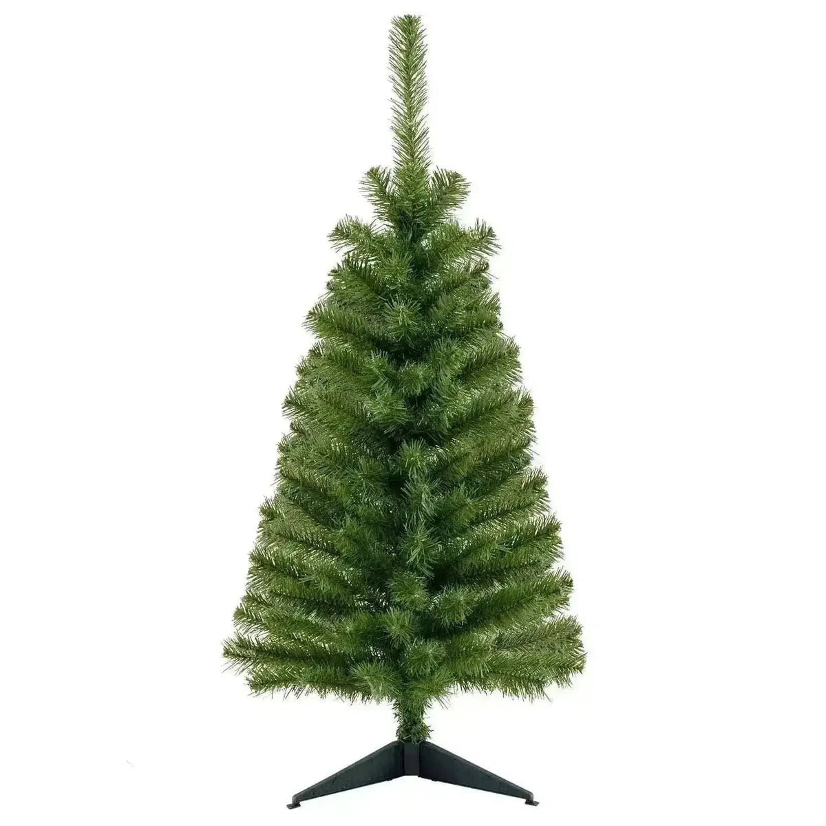 36 Inch Unlit Artificial Christmas Mini Tree with Plastic Stand-Green Cartsfy Inc.