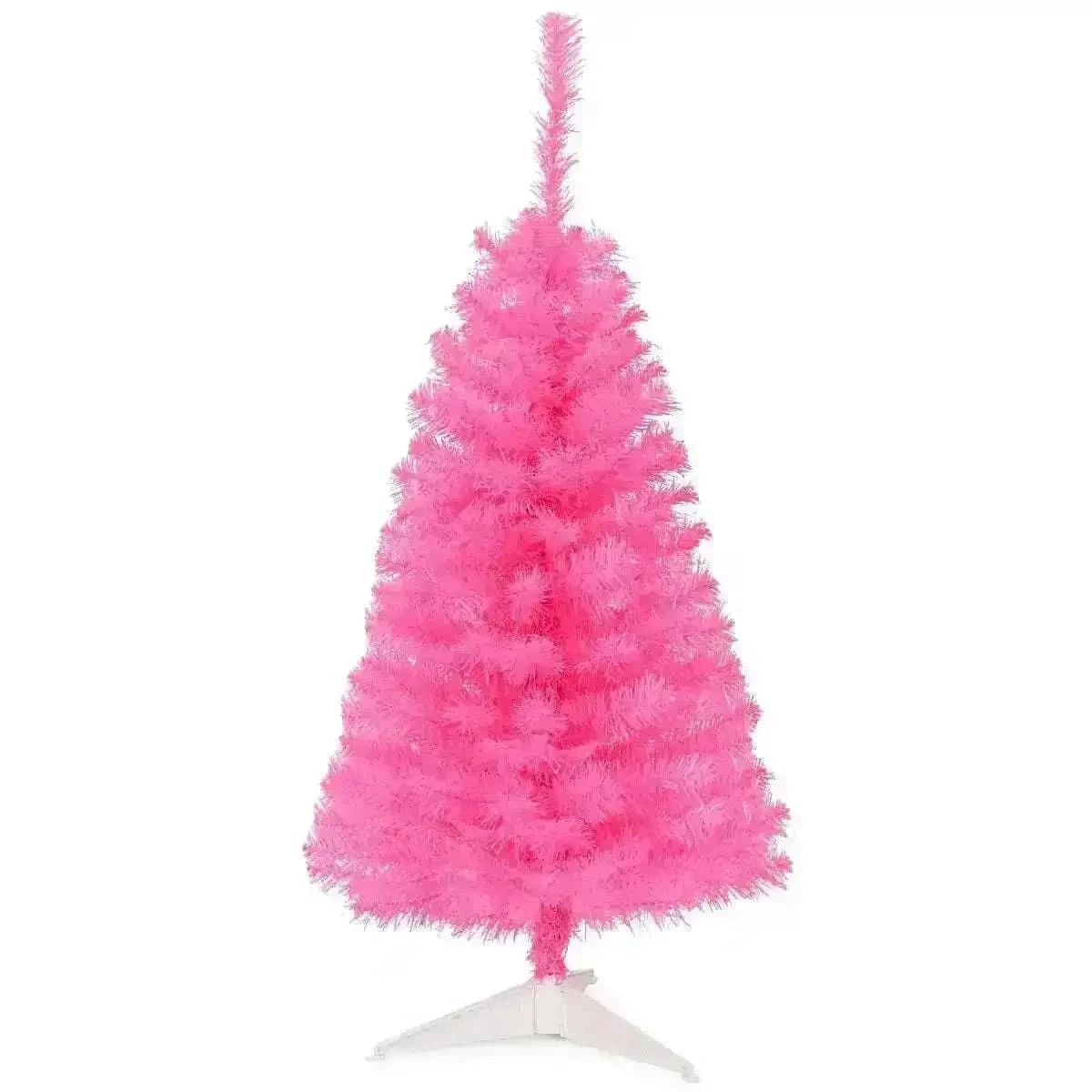 36 Inch Unlit Artificial Christmas Mini Tree with Plastic Stand-Green Cartsfy Inc.