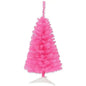 36 Inch Unlit Artificial Christmas Mini Tree with Plastic Stand-Green Cartsfy Inc.