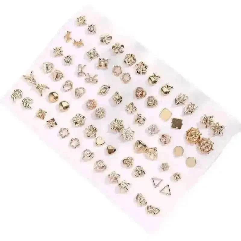 36-Pairs: Women's Fashion Earrings Set - Assorted Heart, Flower, Geometric & More DailySale Default Title Default Title-