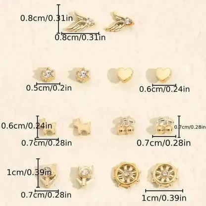 36-Pairs: Women's Fashion Earrings Set - Assorted Heart, Flower, Geometric & More DailySale Default Title Default Title-