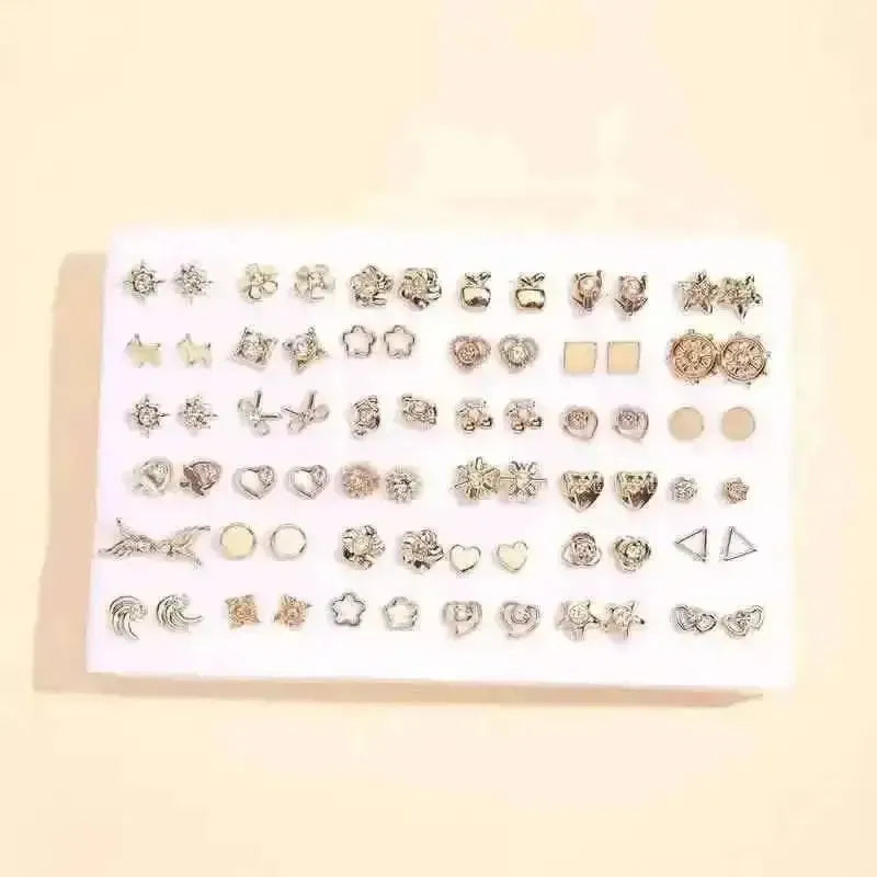 36-Pairs: Women's Fashion Earrings Set - Assorted Heart, Flower, Geometric & More DailySale Default Title Default Title-