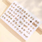 36 - Pairs: Women's Fashion Earrings Set - Assorted Heart, Flower, Geometric & More - Cartsfy Inc.