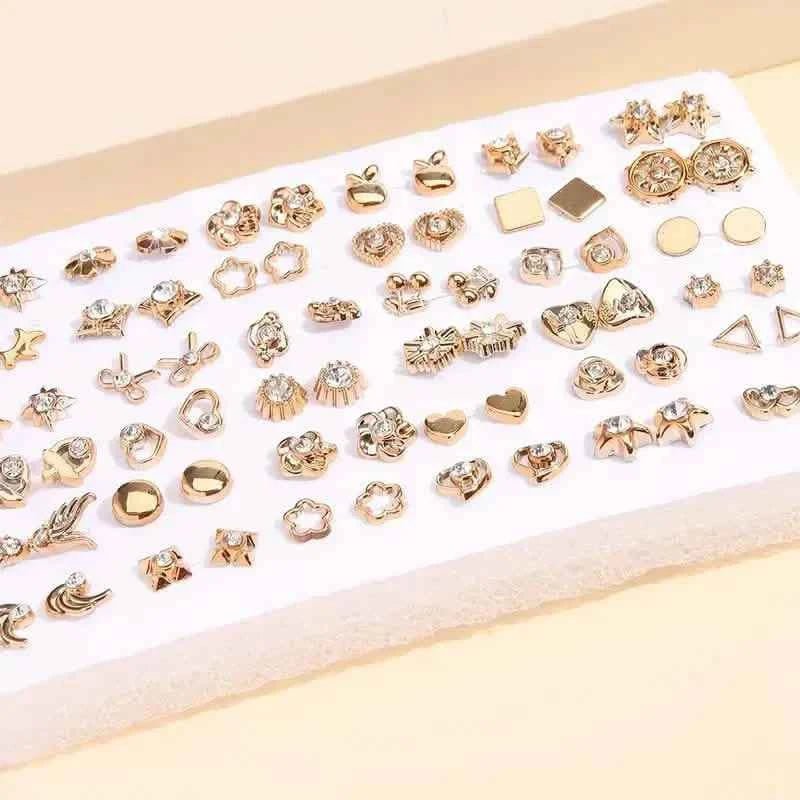 36 - Pairs: Women's Fashion Earrings Set - Assorted Heart, Flower, Geometric & More - Cartsfy Inc.
