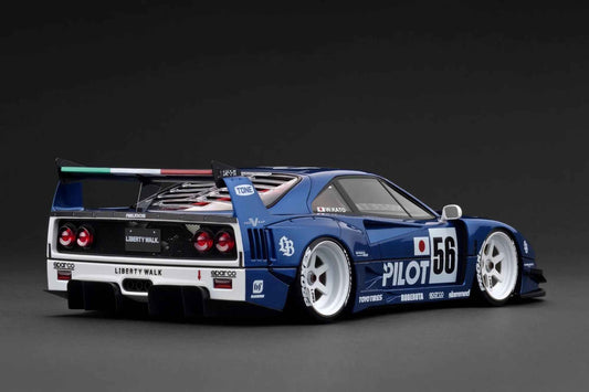 Ignition-Model Ferrari F40 LBWK LB-Works 40 Japan Blue Pilot 1:18