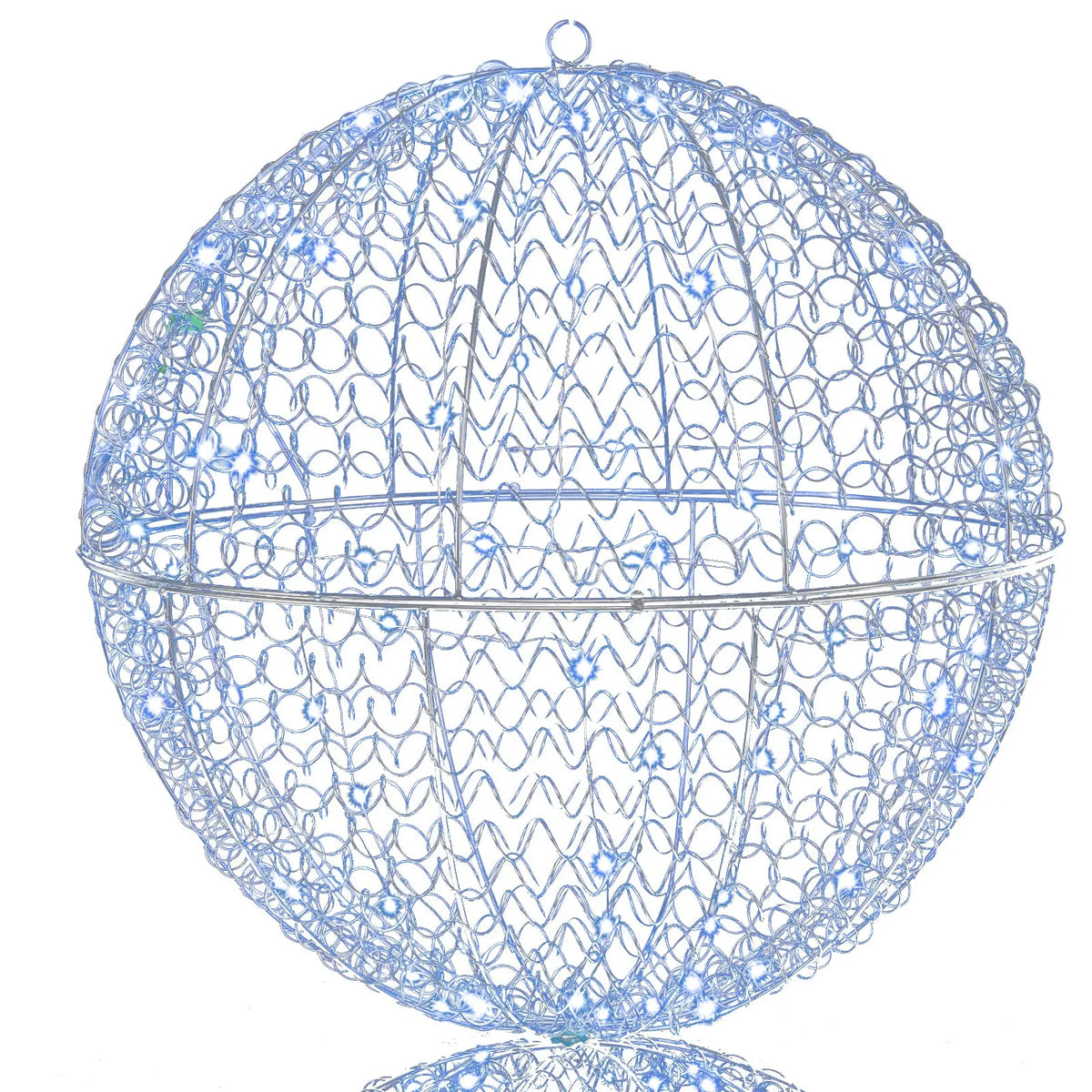 3 Pcs Lighted Christmas Balls Large Standing/Hanging Metal Sphere Lights with 435 LEDs