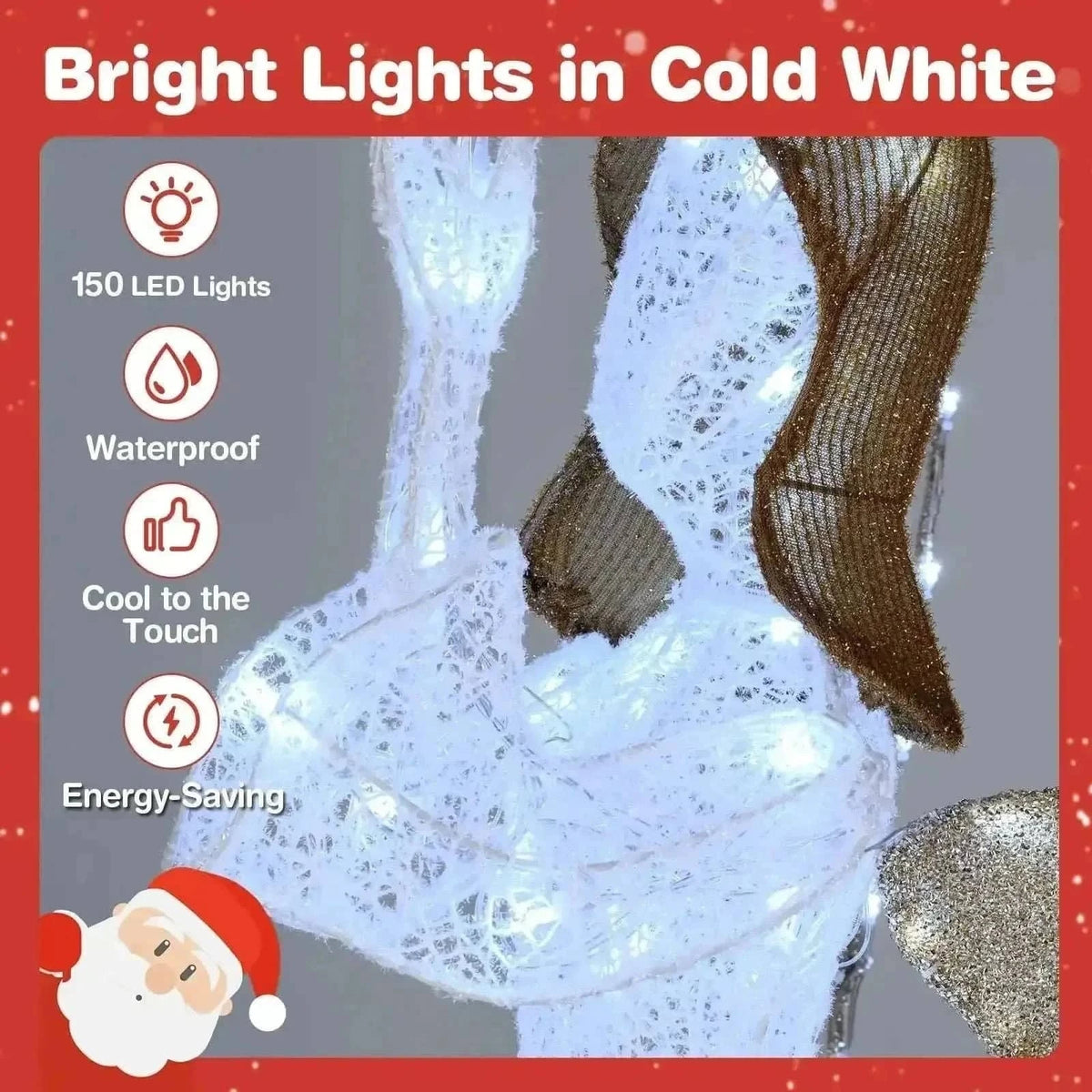 3D Lighted Angel Christmas Decoration 5.5 FT Halo Angel Cartsfy Inc.