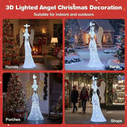 3D Lighted Angel Christmas Decoration 5.5 FT Halo Angel Cartsfy Inc.