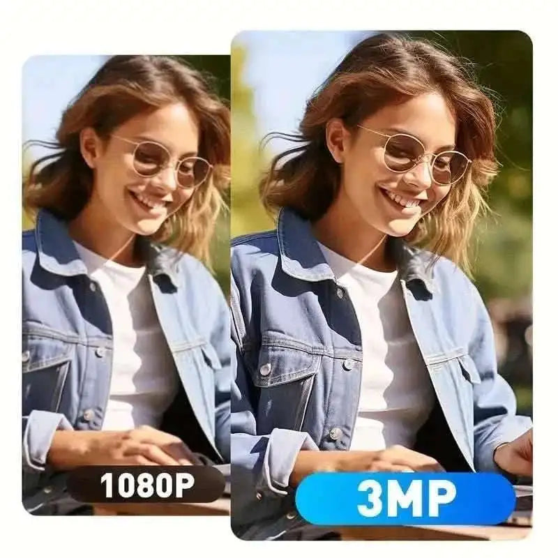 Security camera image comparison showing portrait in 1080P vs 3MP
