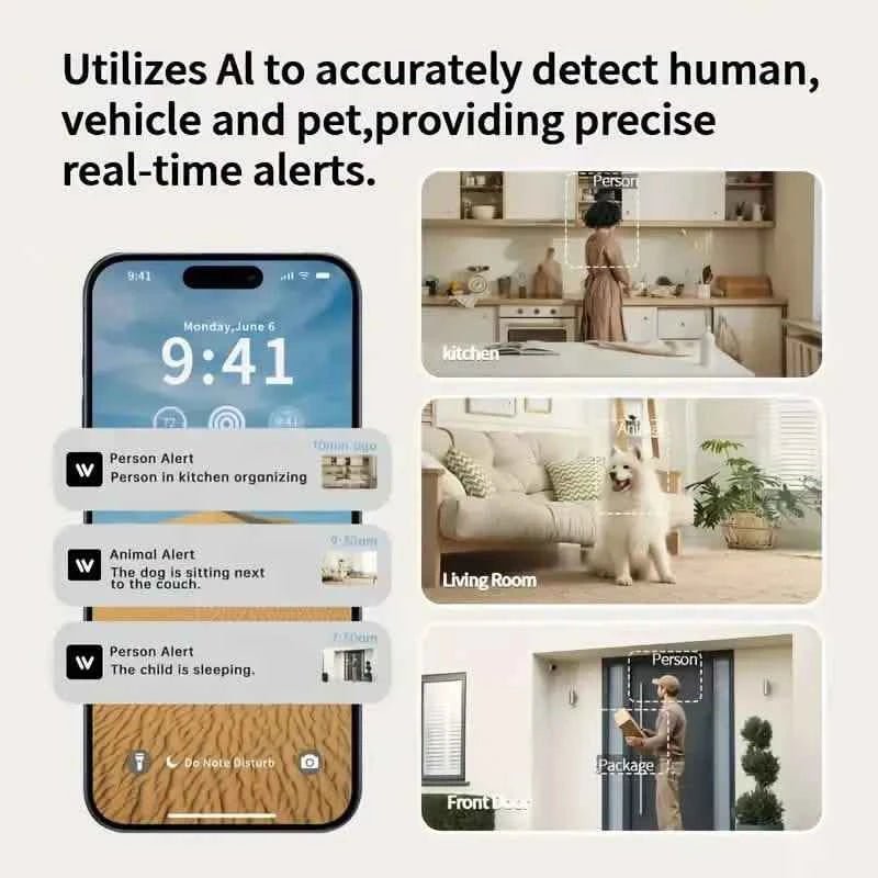 3MP Smart Home Security Camera – Night Vision, Two - Way Audio, Motion Detection, Alexa Compatible - Cartsfy Inc.