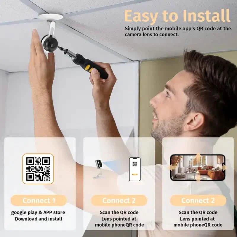 3MP Wireless Smart AI Home Security Camera – Two - Way Audio, Motion Detection, Night Vision - Cartsfy Inc.