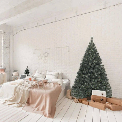 4.5 Feet PVC Pre-lit Artificial Hinged Christmas Tree Cartsfy Inc.