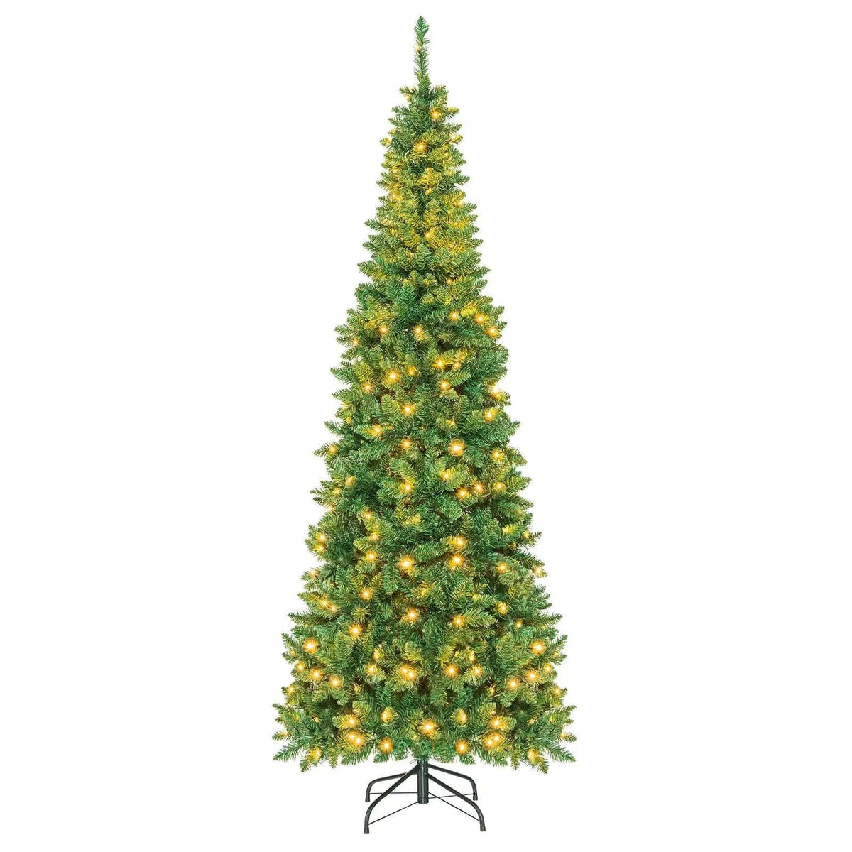 4.5 ft Pre-Lit Premium Hinged Artificial Fir Pencil Christmas Tree with LED Lights Cartsfy Inc.