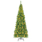 4.5 ft Pre-Lit Premium Hinged Artificial Fir Pencil Christmas Tree with LED Lights Cartsfy Inc.