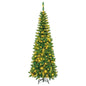 4.5 ft Pre-Lit Premium Hinged Artificial Fir Pencil Christmas Tree with LED Lights Cartsfy Inc.