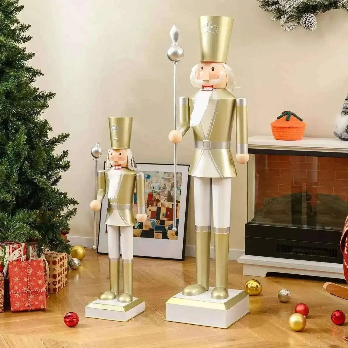 4 FT Christmas Nutcracker with High Hat & Beautiful Scepter Cartsfy Inc.