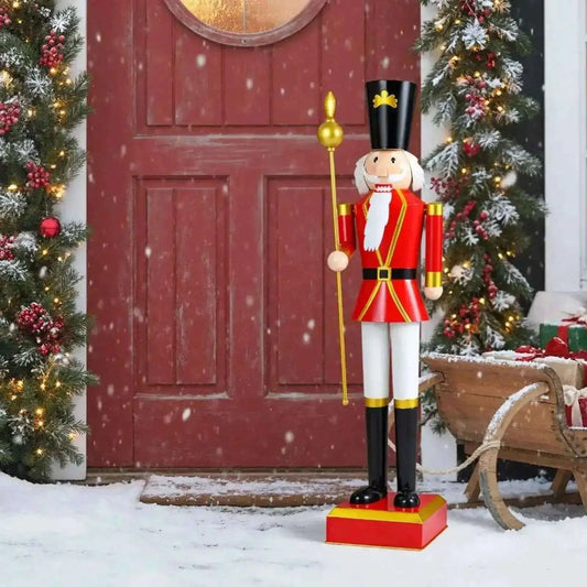 4 FT Christmas Nutcracker with High Hat & Beautiful Scepter Cartsfy Inc.