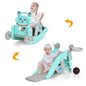 4-in-1 Rocking Horse and Slide Set for Kids-Blue Cartsfy Inc.