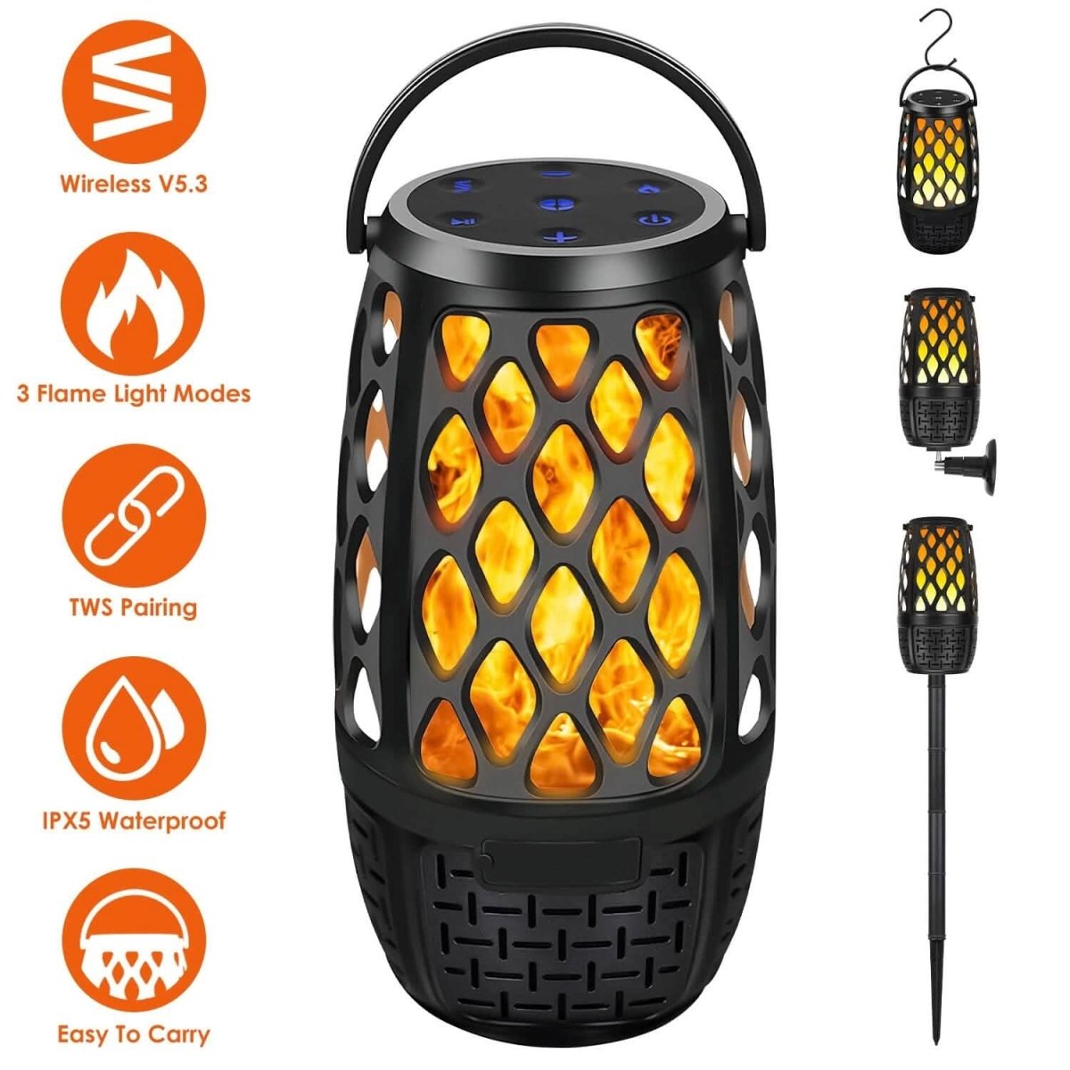 4 - in - 1 Wireless 5.3 IPX5 Waterproof Outdoor Speaker - Cartsfy Inc.