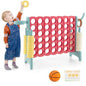 4-in-a-Row Connect Game with Basketball Hoop and Toss Ring-Blue Cartsfy Inc.