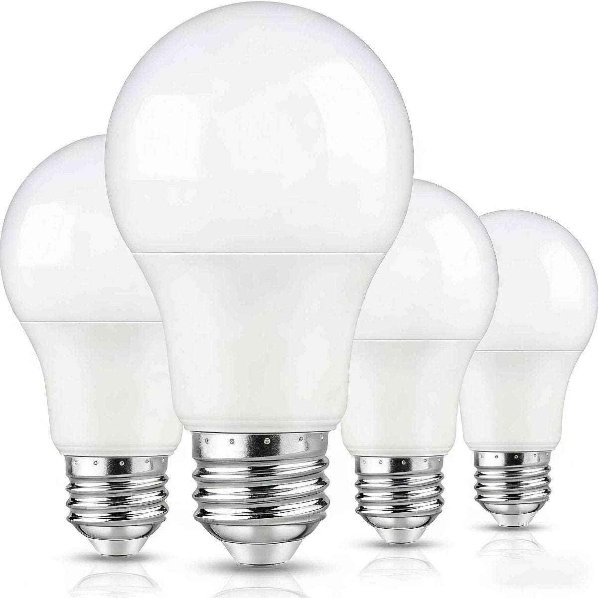 4-Pack A19 LED Light Bulbs, 60W Equivalent, Soft White or Cool Daylight, E26 Base, Non-Dimmable Cartsfy Inc.