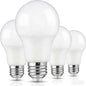 4 - Pack A19 LED Light Bulbs, 60W Equivalent, Soft White or Cool Daylight, E26 Base, Non - Dimmable - Cartsfy Inc.