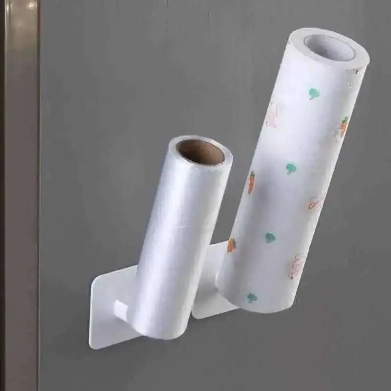 4-Pack: Adhesive Toilet Paper Holder, Wall Mount, White & Black Cartsfy Inc.