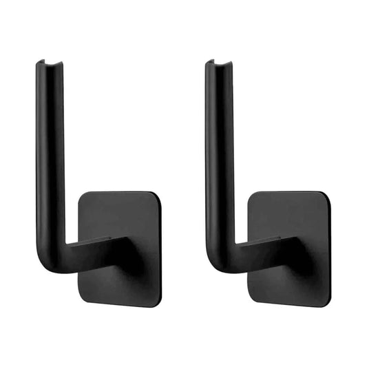 4-Pack: Adhesive Toilet Paper Holder, Wall Mount, White & Black Cartsfy Inc.
