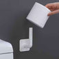 4-Pack: Adhesive Toilet Paper Holder, Wall Mount, White & Black Cartsfy Inc.