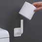 4 - Pack: Adhesive Toilet Paper Holder, Wall Mount, White & Black - Cartsfy Inc.