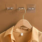 4-Pack Clear Adhesive Utility Hooks for home organization