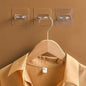 Clear adhesive wall hook with chrome loop for hanging light tools or accessories
