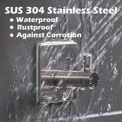 4-Pack Heavy Duty Stick Hooks – Stainless Steel, Waterproof, Wall Mount Cartsfy Inc.