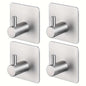 4-Pack Heavy Duty Stick Hooks – Stainless Steel, Waterproof, Wall Mount Cartsfy Inc.