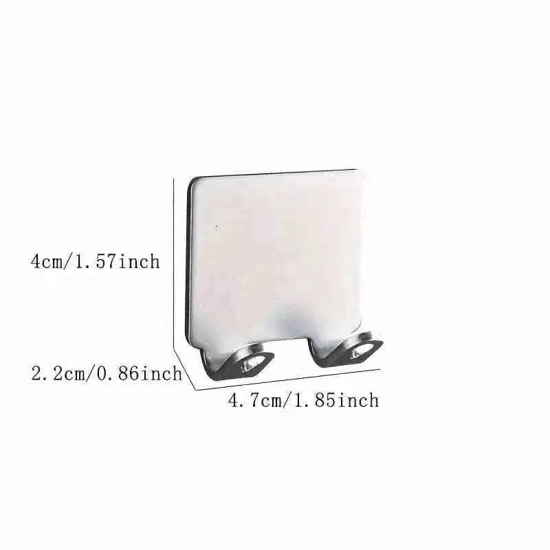Dimensions: black adhesive razor holder, 4.7 in x 2.2 in