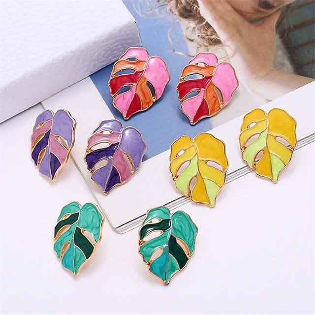 4-Pairs: Women's Vintage Leaf Fashion Earrings Cartsfy Inc.