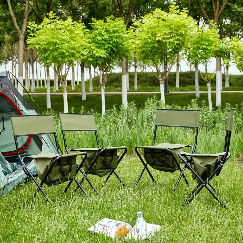 4-Piece: Folding Outdoor Chair with Storage Bag Cartsfy Inc.