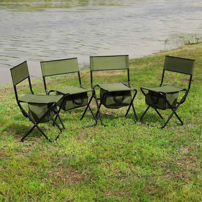 4-Piece: Folding Outdoor Chair with Storage Bag Cartsfy Inc.