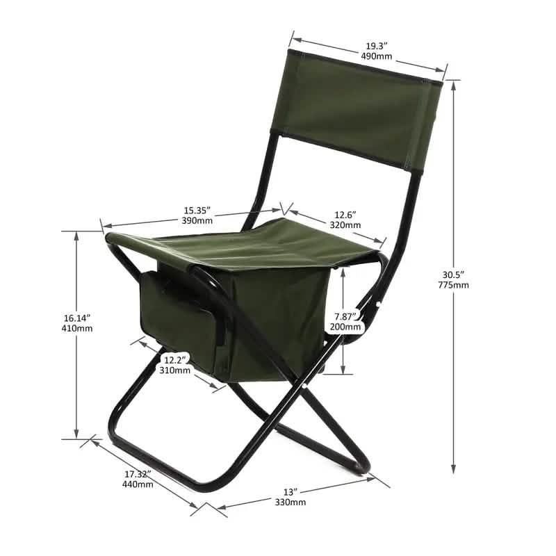 4-Piece: Folding Outdoor Chair with Storage Bag Cartsfy Inc.