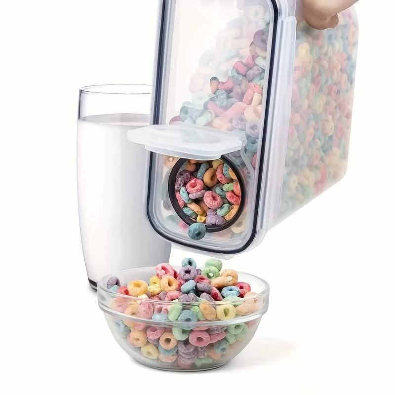 4 - Piece Set: Airtight Cereal Storage Containers with Pour Spouts & Measuring Cup – 4L Kitchen Pantry Organizer - Cartsfy Inc.