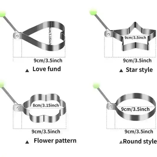 4 Piece Set Egg Ring Molds Elevate your breakfast game DailySale Default Title Default Title-