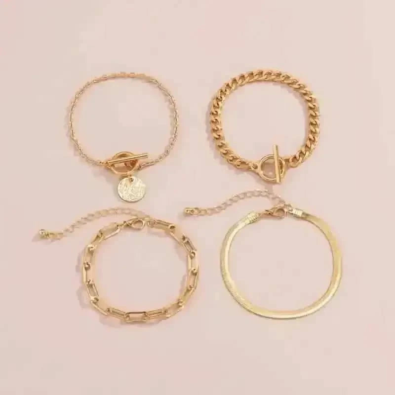 4-Piece Set: Women's Simple Fashion Bracelets Cartsfy Inc.