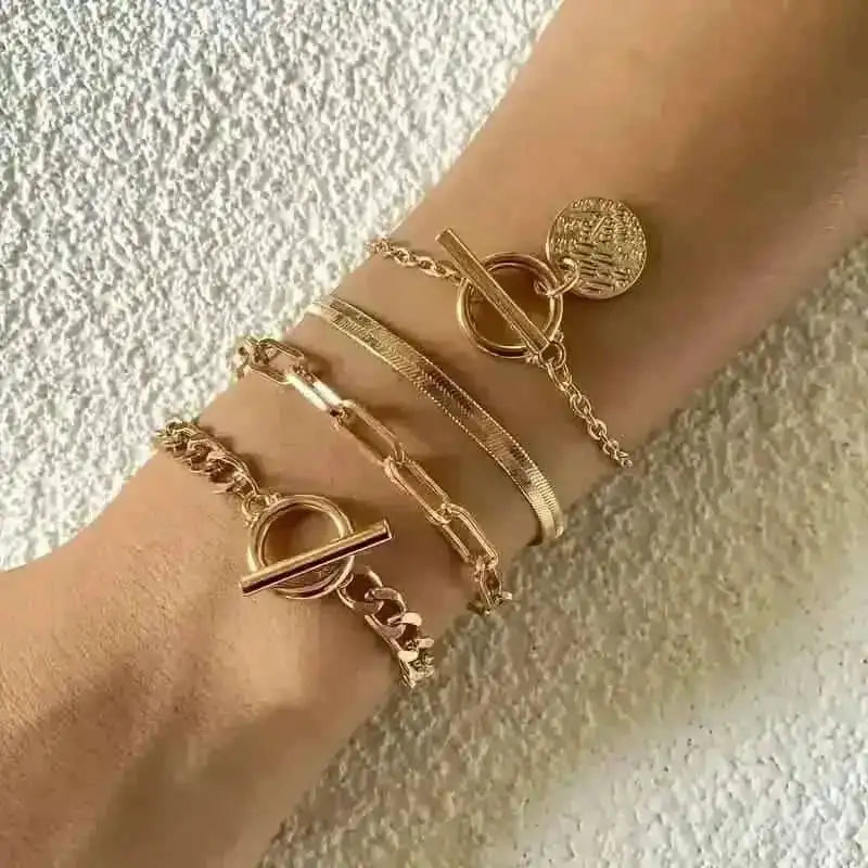 4-Piece Set: Women's Simple Fashion Bracelets Cartsfy Inc.
