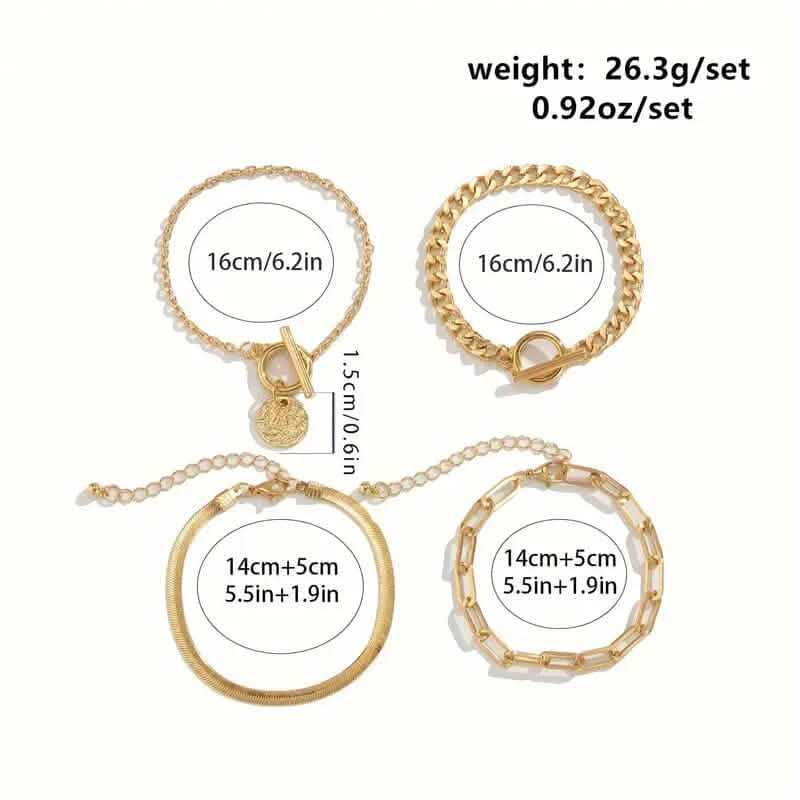 4-Piece Set: Women's Simple Fashion Bracelets Cartsfy Inc.