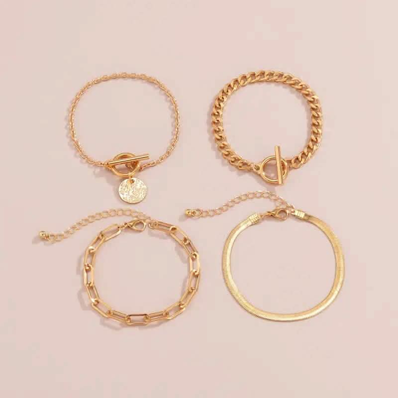 4-Piece Set: Women's Simple Fashion Bracelets Cartsfy Inc.