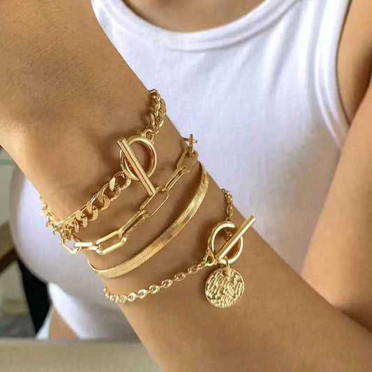 4-Piece Set: Women's Simple Fashion Bracelets Cartsfy Inc.
