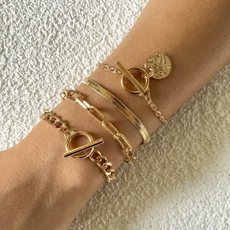 4-Piece Set: Women's Simple Fashion Bracelets Cartsfy Inc.